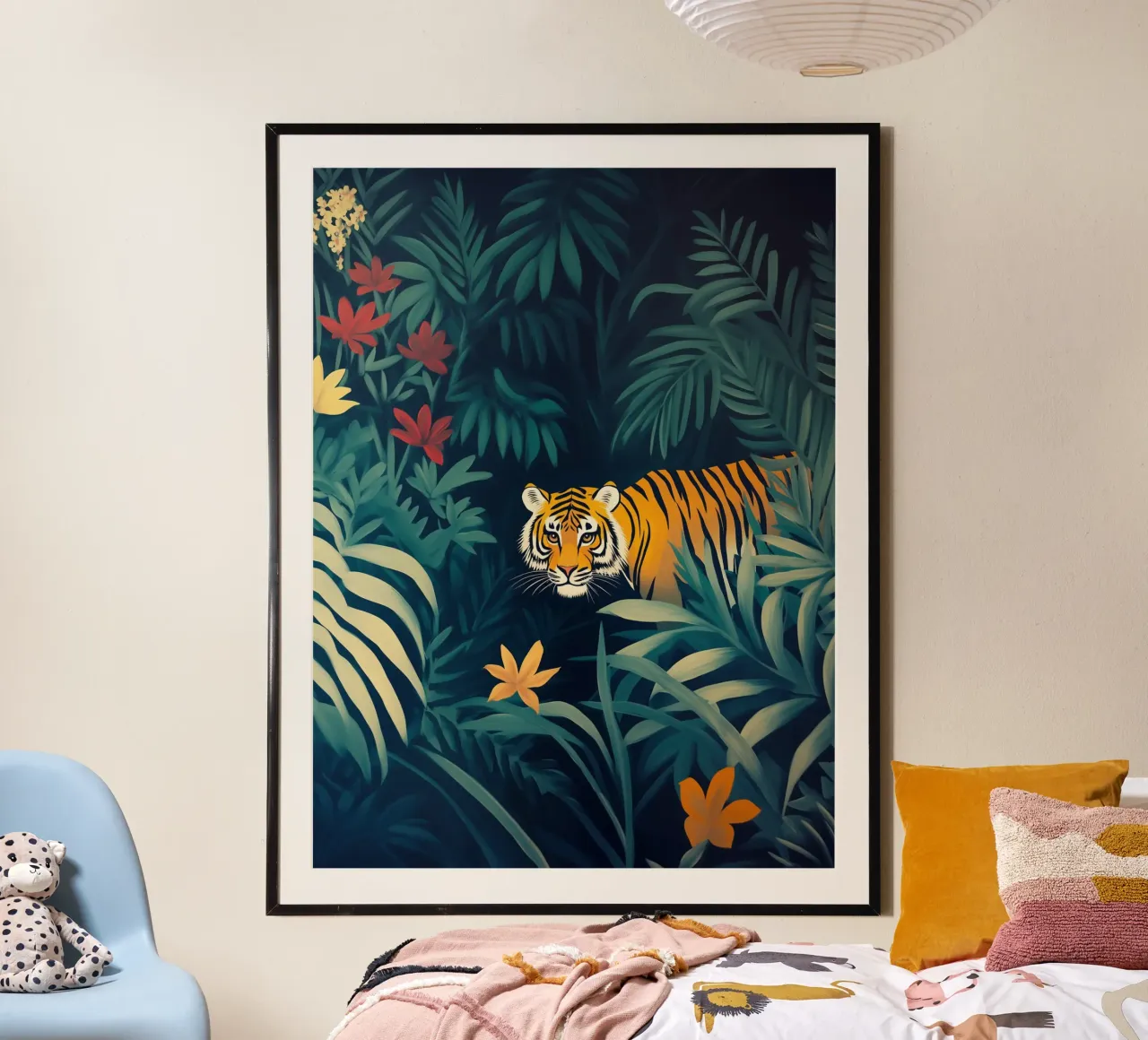 Il sorriso della tigre nella giungla di Rousseau poster da Autofocus