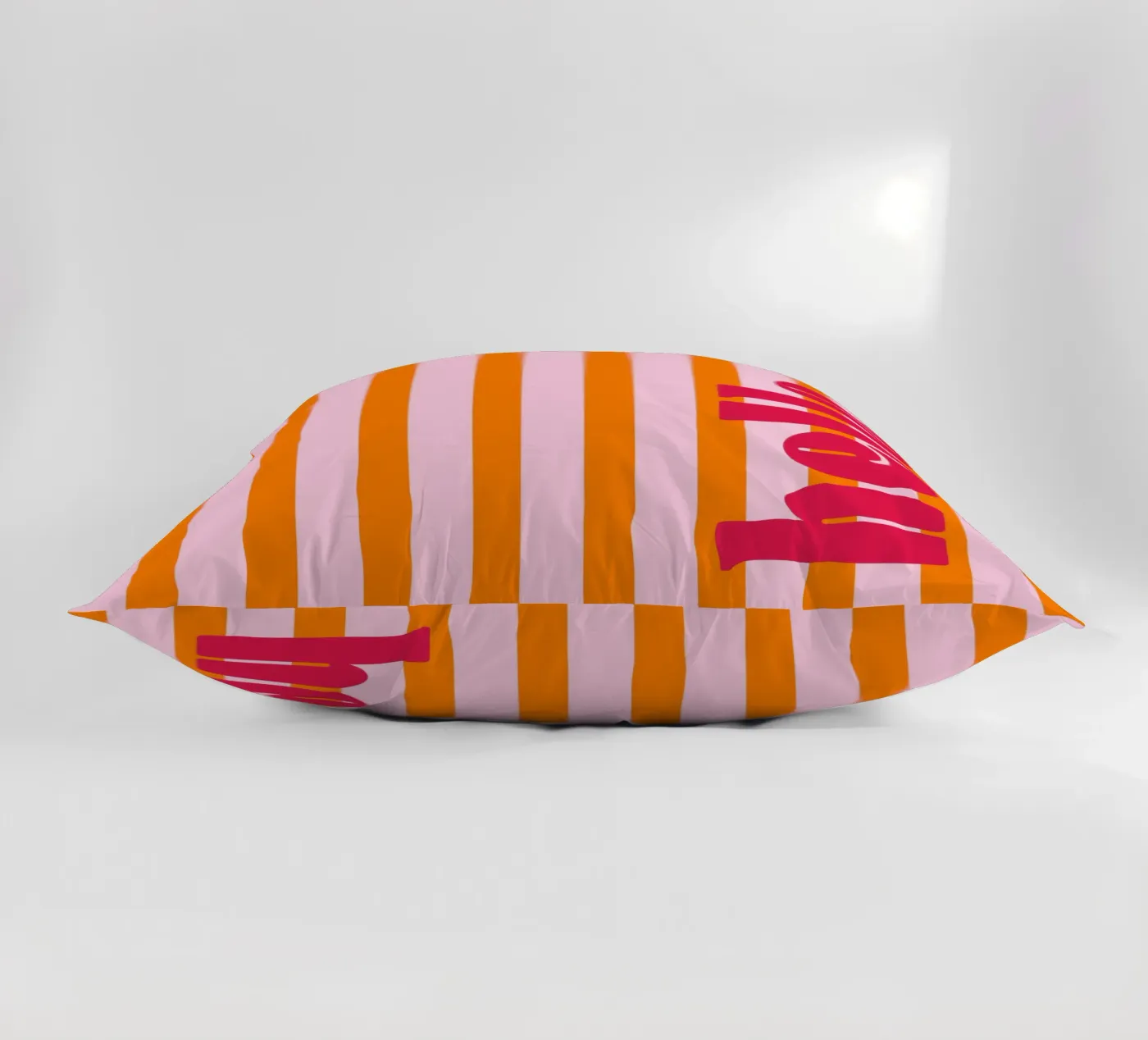 Ciao - Strisce arancioni cuscino da Malou-Studio