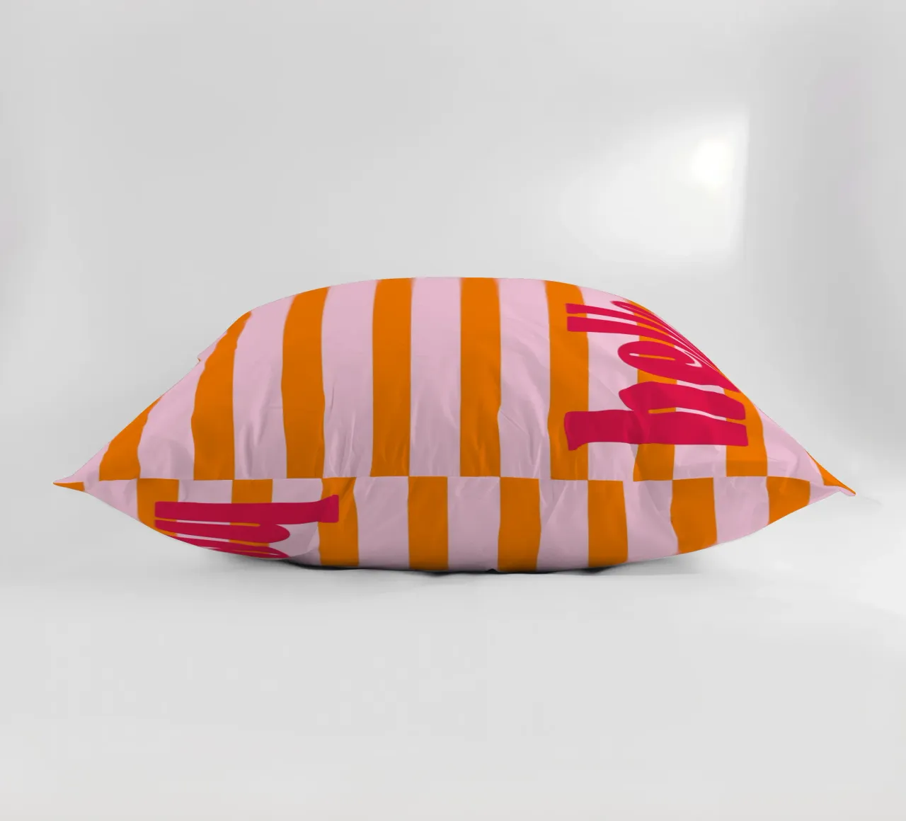 Ciao - Strisce arancioni cuscino da Malou-Studio