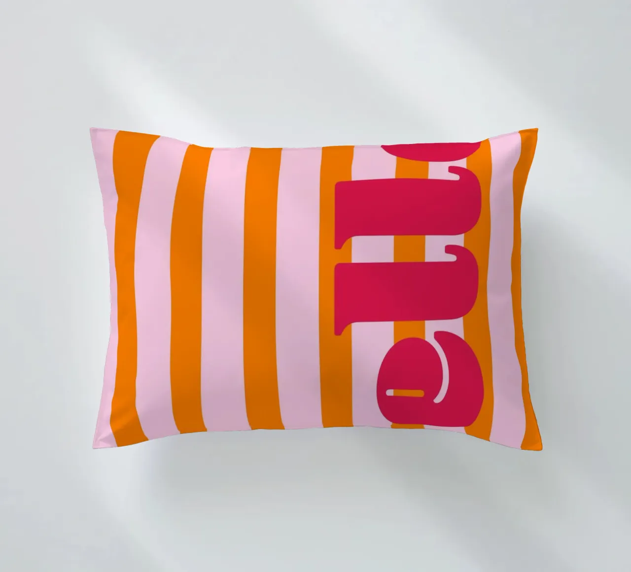 Ciao - Strisce arancioni cuscino da Malou-Studio