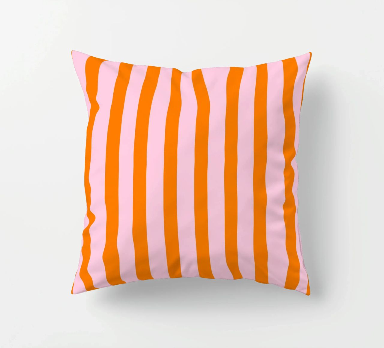 Hello - Stripes Orange decorative cushion by Malou-Studio