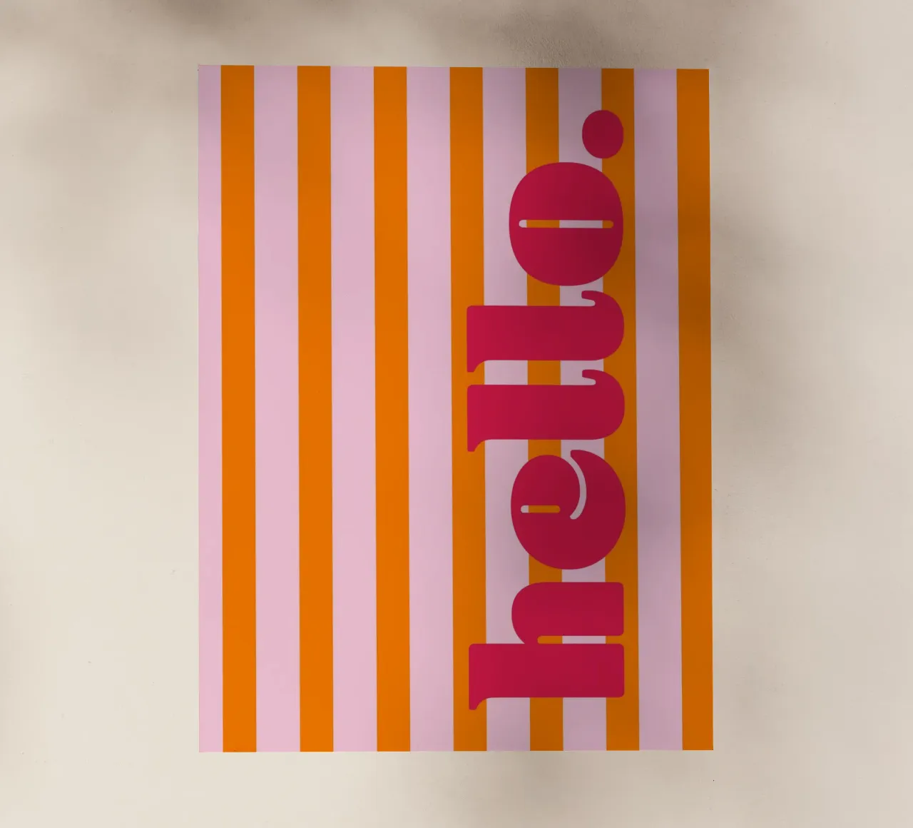 Hallo - Streifen Orange Backlit Folie von Malou-Studio