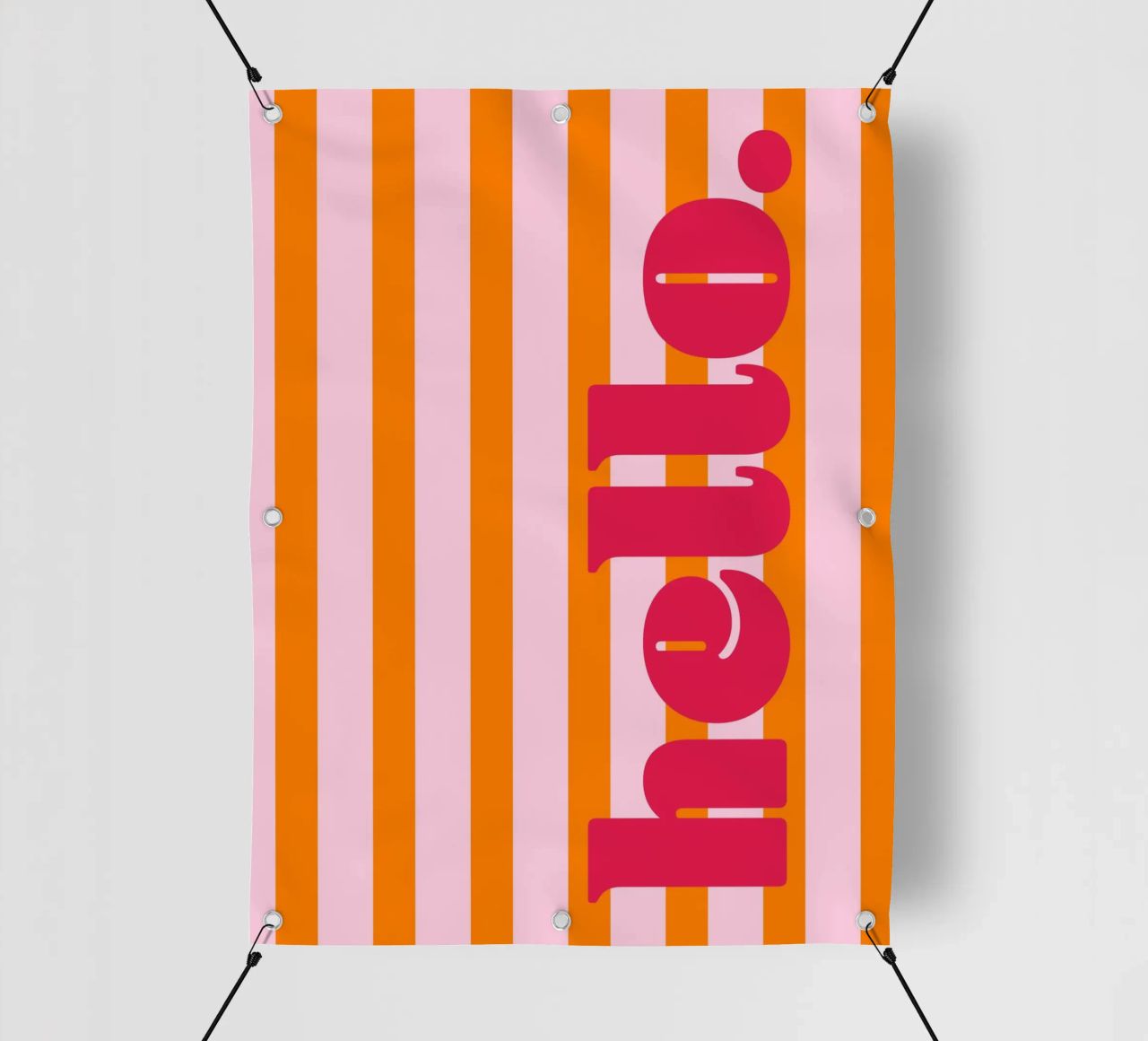 Ciao - Strisce arancioni telo in pvc da Malou-Studio