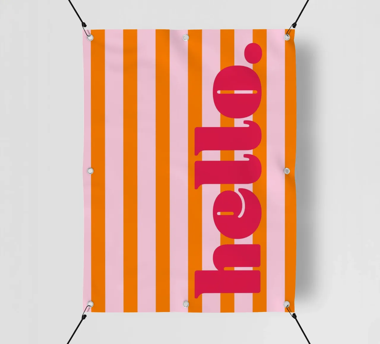 Bonjour - Rayures Orange bâche pvc de Malou-Studio