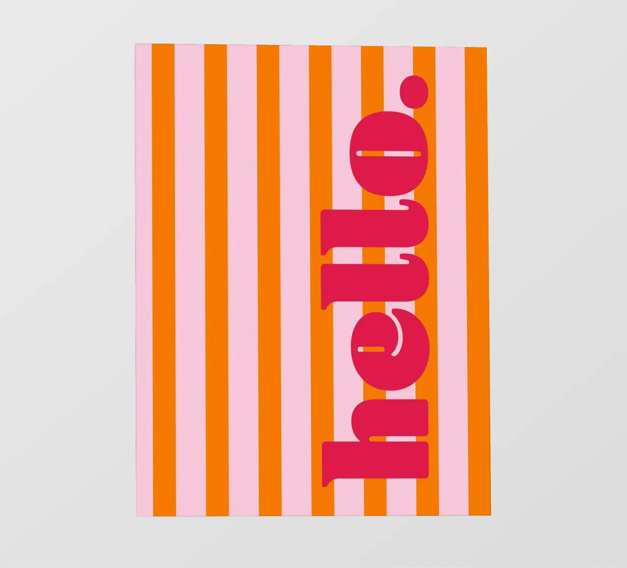 Bonjour - Rayures Orange bâche pvc de Malou-Studio