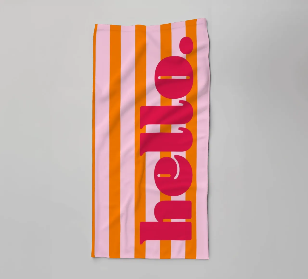 Bonjour - Rayures Orange serviette de bain de Malou-Studio