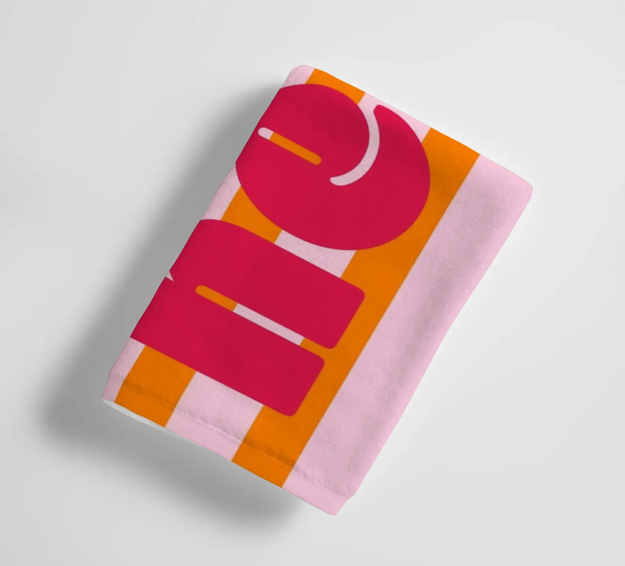 Bonjour - Rayures Orange serviette de bain de Malou-Studio