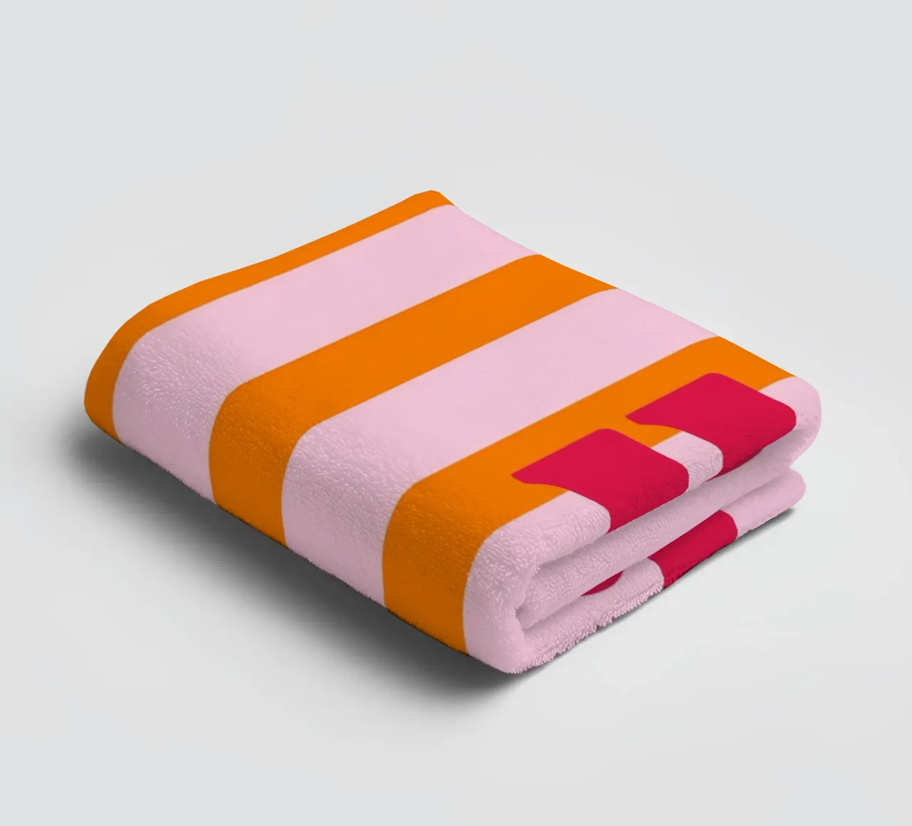 Bonjour - Rayures Orange serviette de bain de Malou-Studio