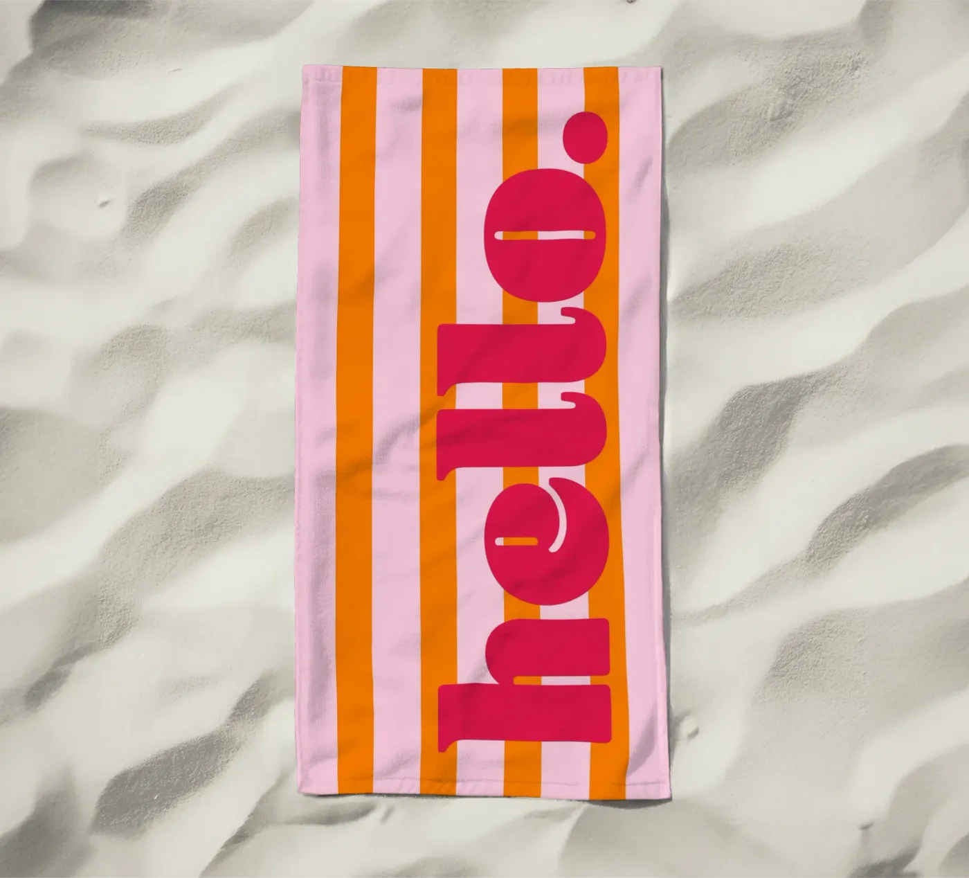 Ciao - Strisce arancioni telo mare da Malou-Studio