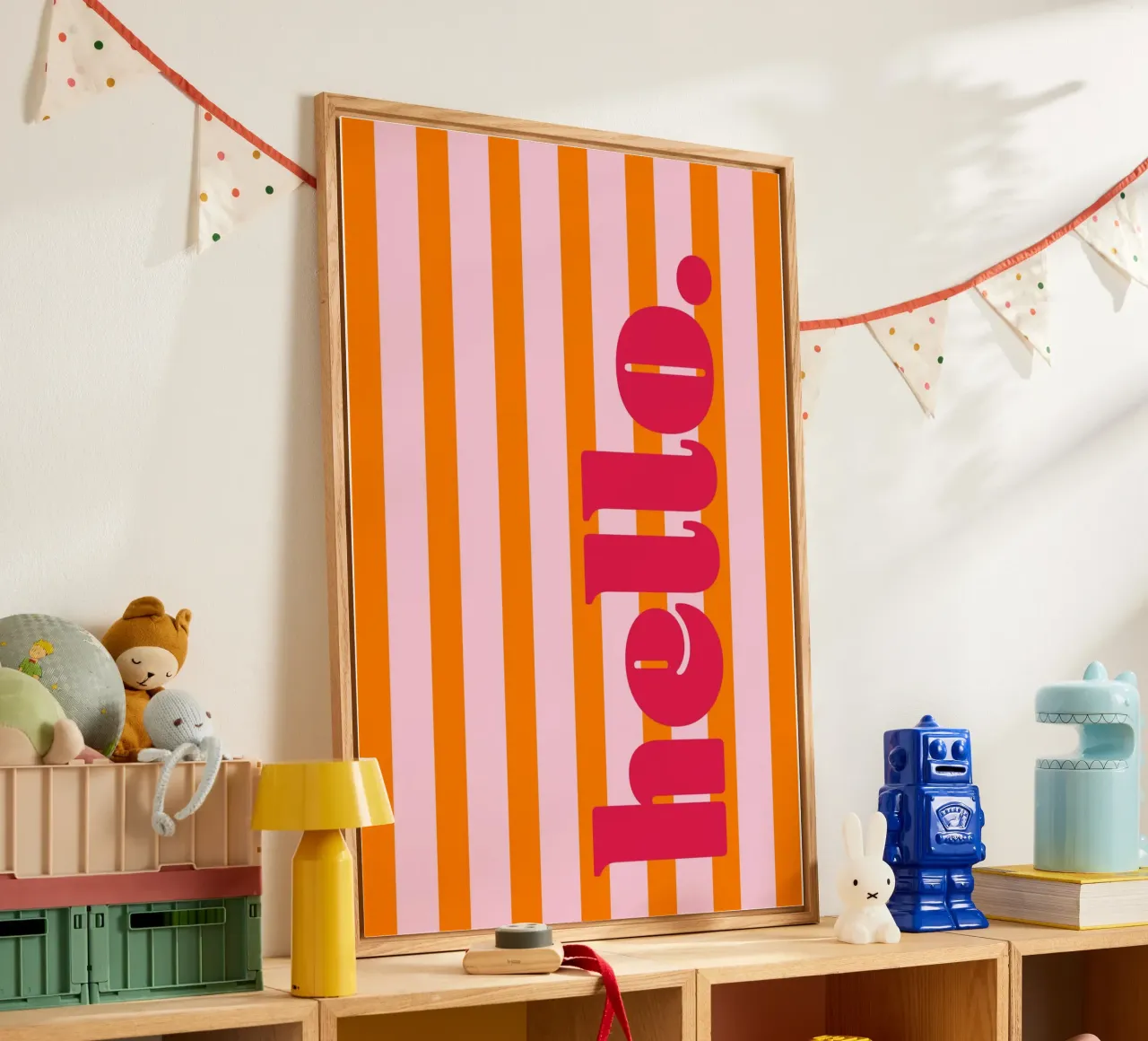 Ciao - Strisce arancioni plexiglass da Malou-Studio