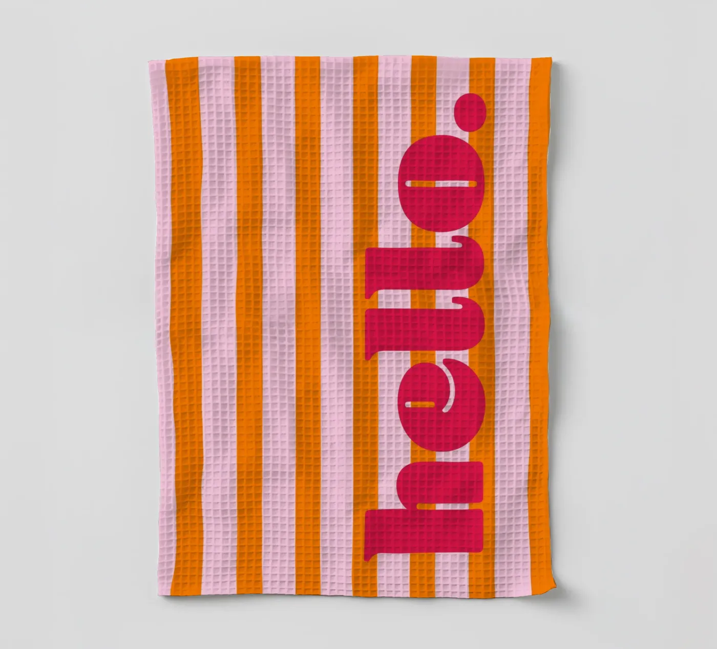 Bonjour - Rayures Orange torchon de Malou-Studio