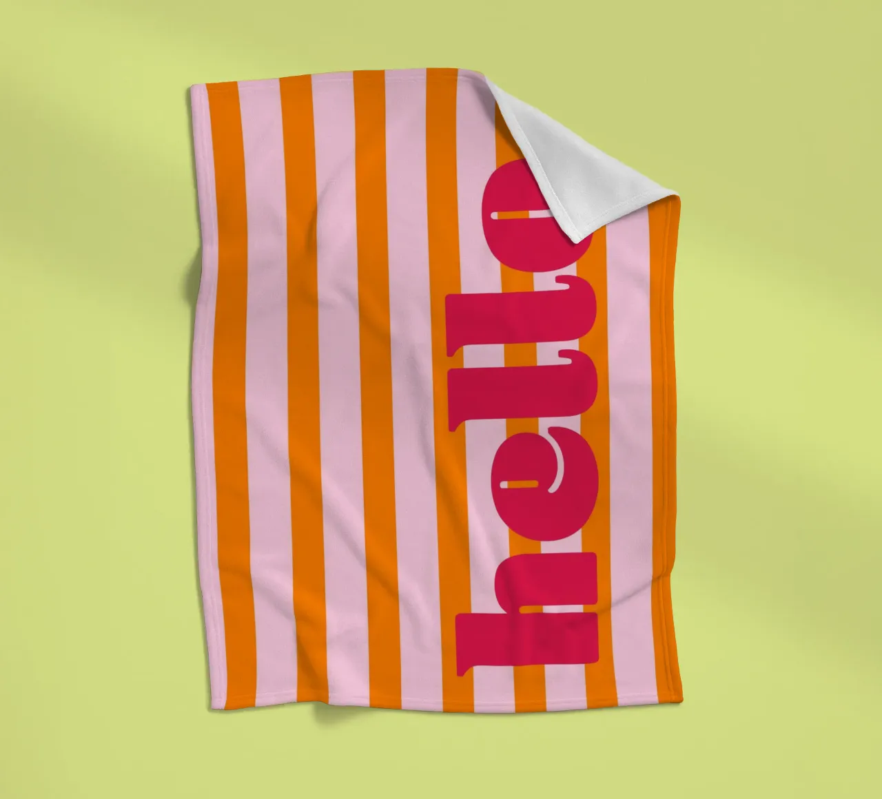 Ciao - Strisce arancioni coperta in pile da Malou-Studio
