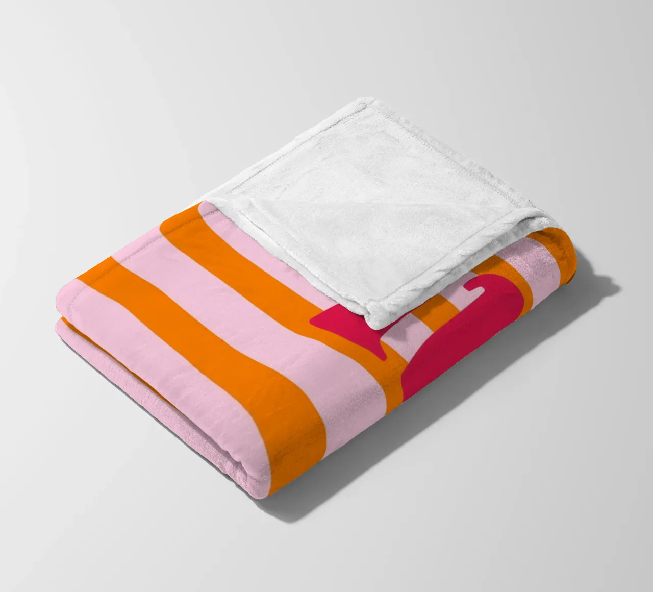 Ciao - Strisce arancioni coperta in pile da Malou-Studio