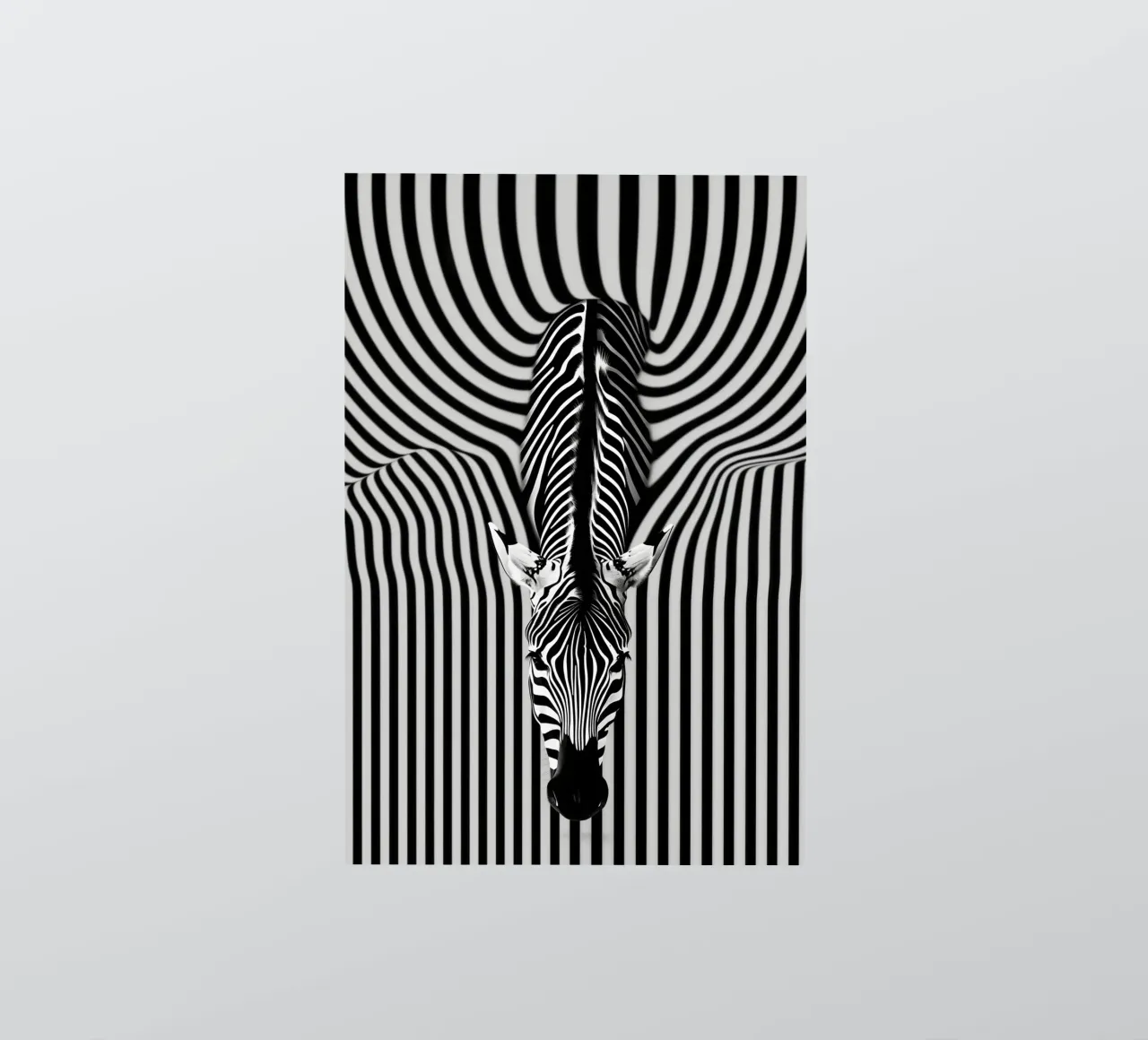 Zebra Portrait | Stripes Op-Art sticker by Autofocus
