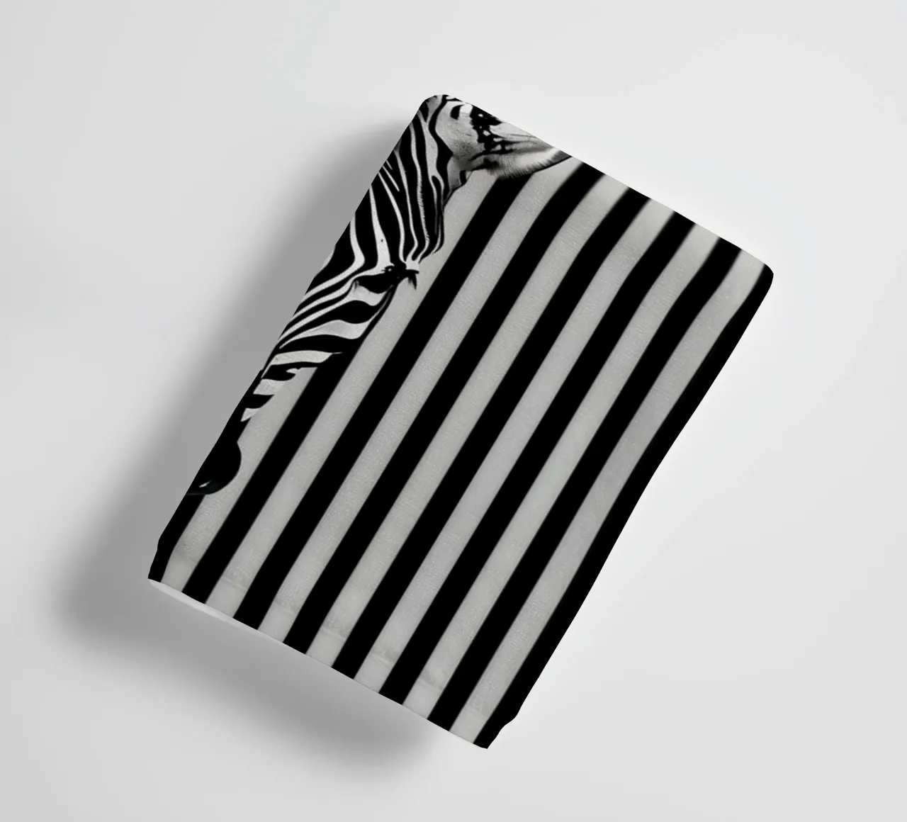 Zebra Portrait | Stripes Op-Art towel by Autofocus