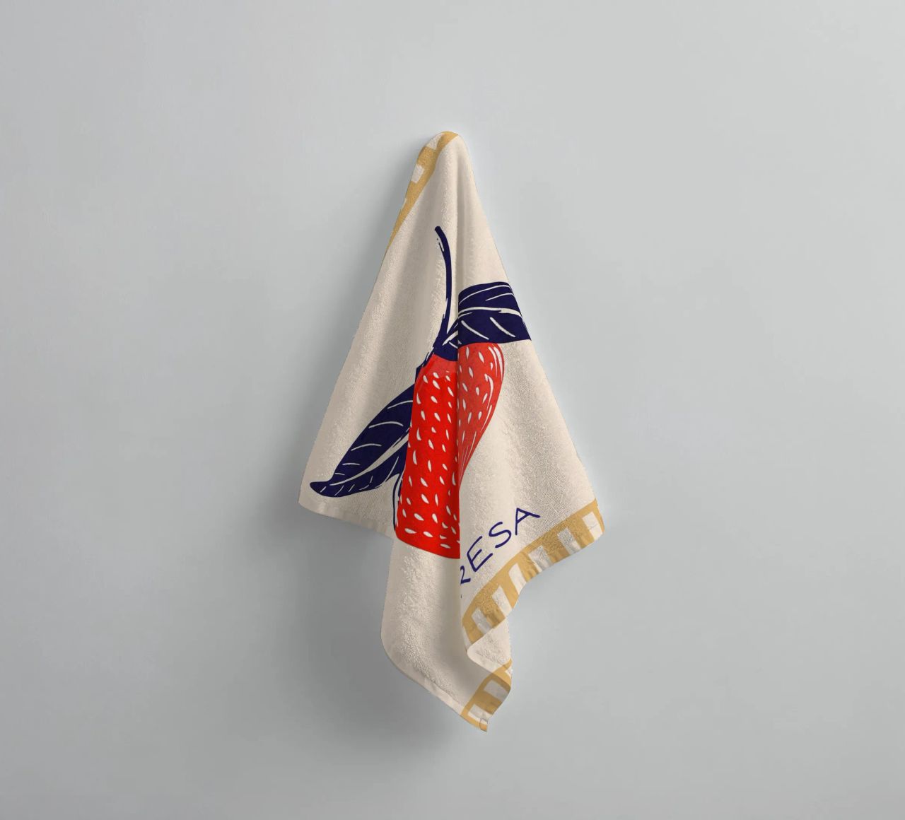 Summervibes Fresa towel by Malou-Studio