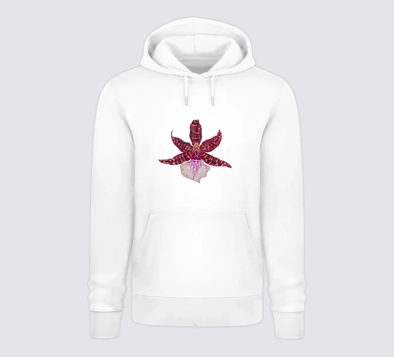 Bellezza squisita: Orchidea rossa felpa con cappuccio da Curious Collections by Marielle Leenders