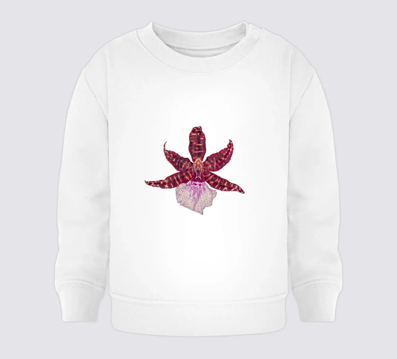 Bellezza squisita: Orchidea rossa felpa neonato da Curious Collections by Marielle Leenders