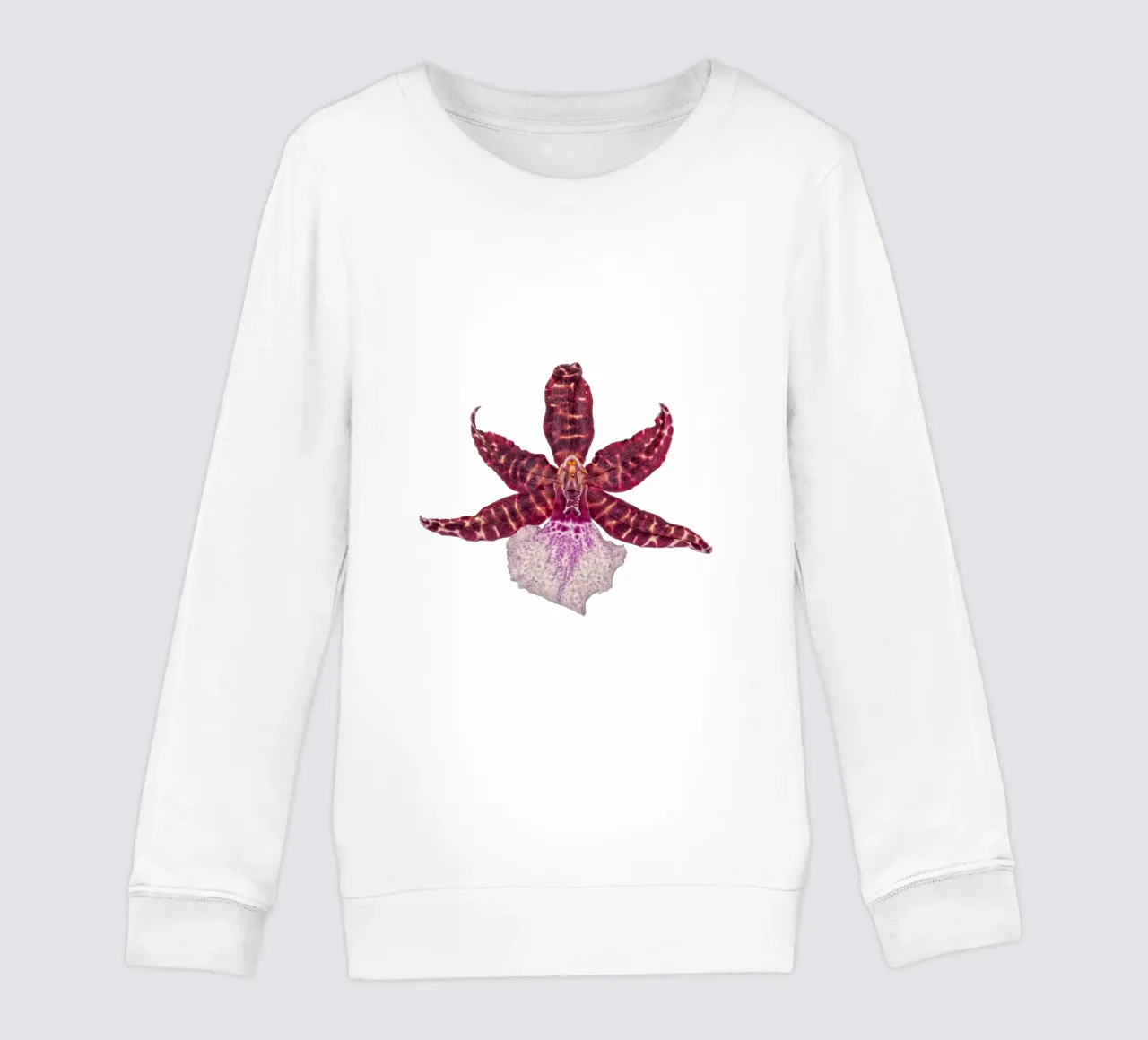 Bellezza squisita: Orchidea rossa felpa bambino da Curious Collections by Marielle Leenders