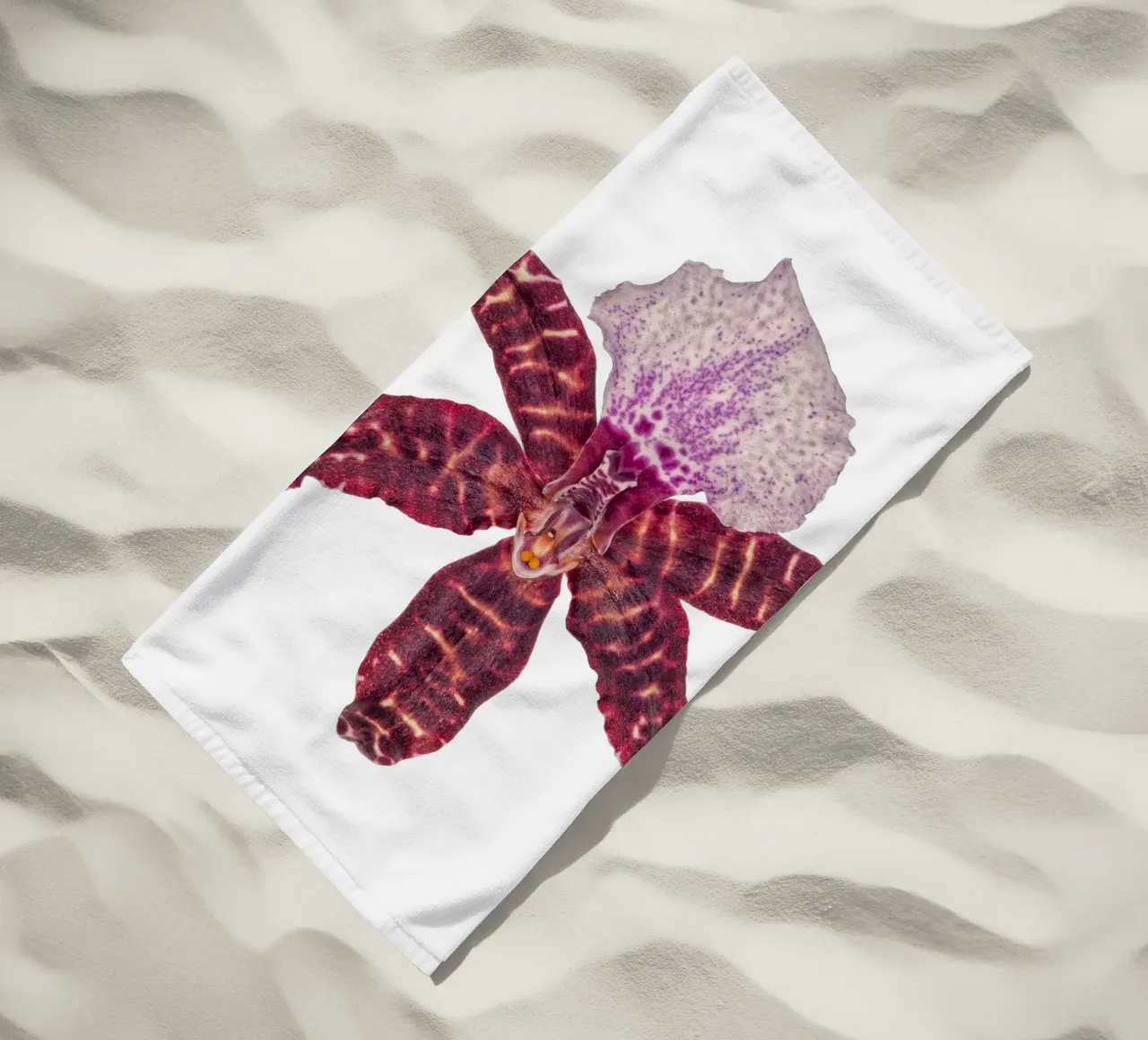 Bellezza squisita: Orchidea rossa telo mare da Curious Collections by Marielle Leenders