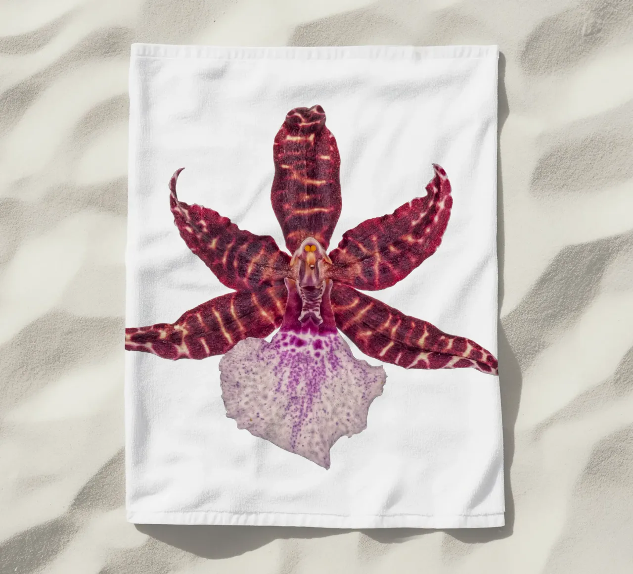 Bellezza squisita: Orchidea rossa telo mare da Curious Collections by Marielle Leenders