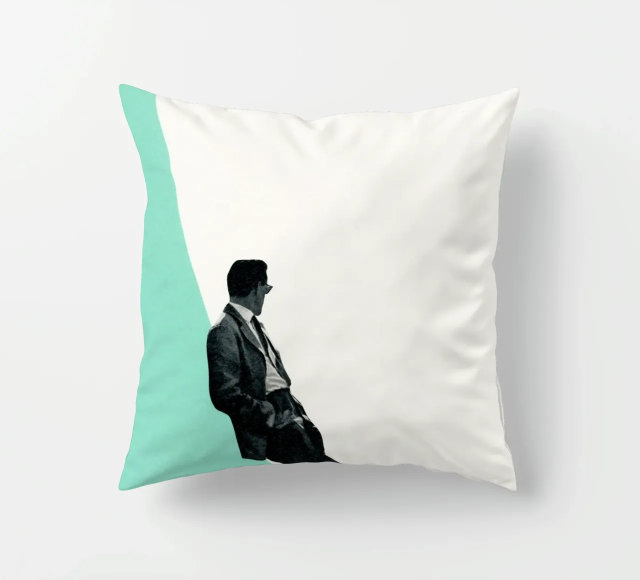 Cool as a Cucumber decorative cushion by Cassia Beck Collage
