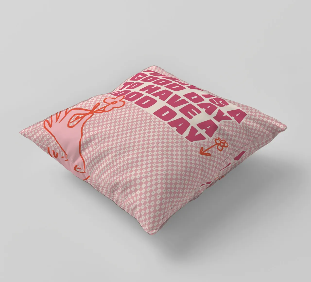 Today is a good Day to have a good Day decorative cushion by Malou-Studio