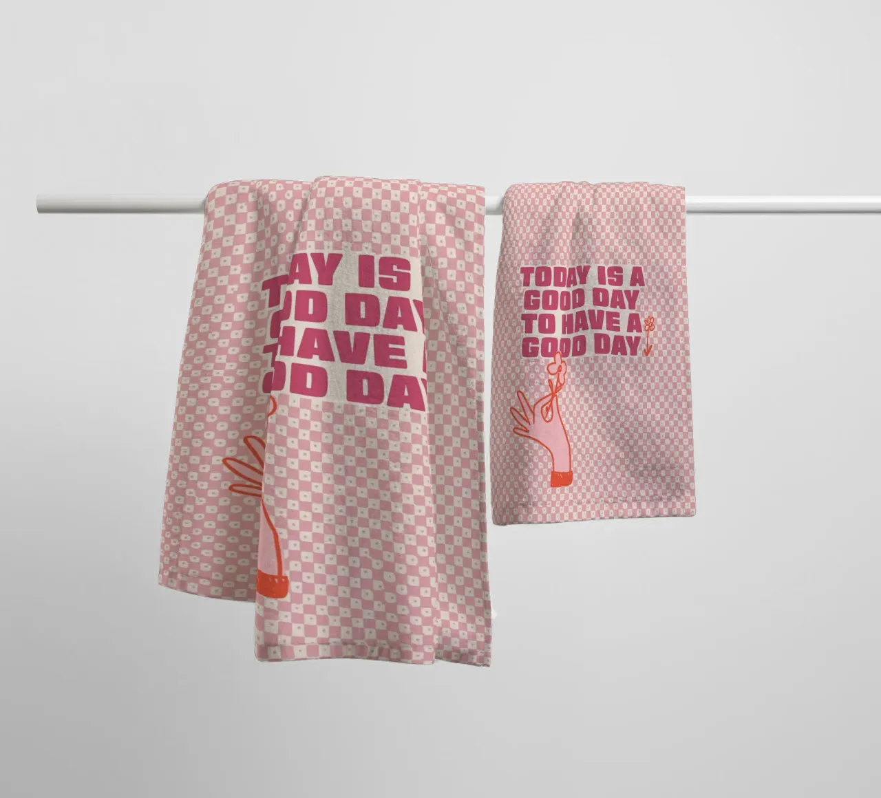 Today is a good Day to have a good Day towel by Malou-Studio