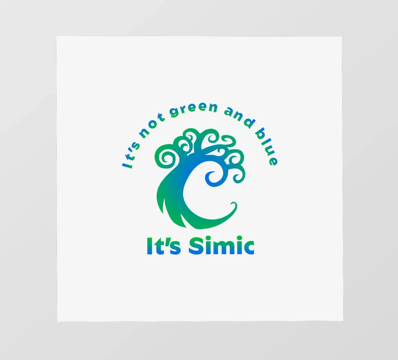Non è verde e blu È Simic telo in pvc da Loobs
