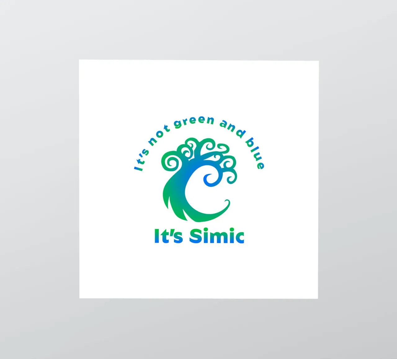 Ce n'est pas vert et bleu C'est Simic autocollant de Loobs