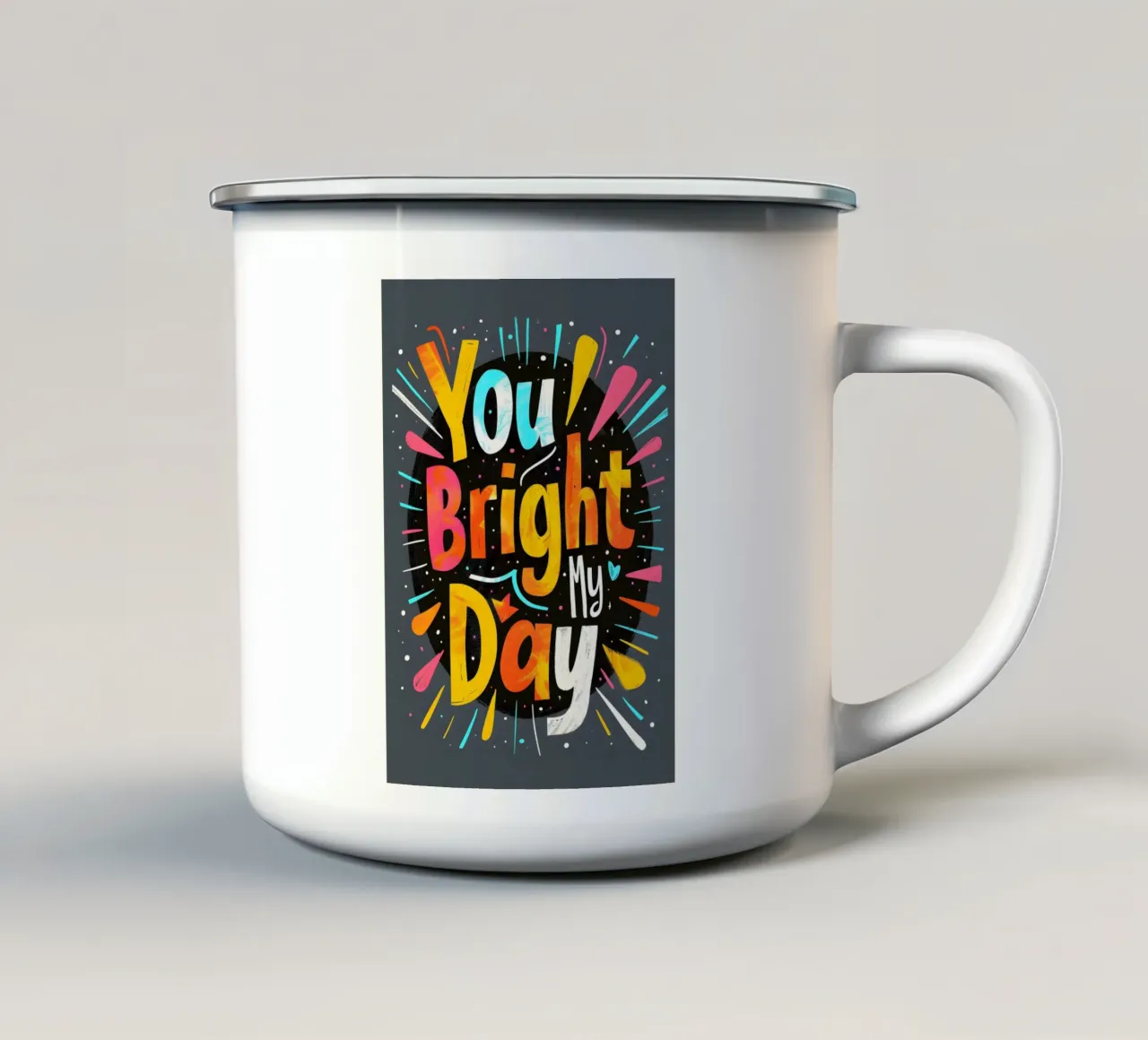 you bright my days tazza in smalto da edsonramosart