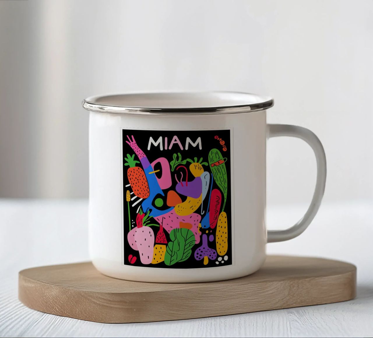 Verdure Miam miam tazza in smalto da Pop and Fruits - Affiches & posters