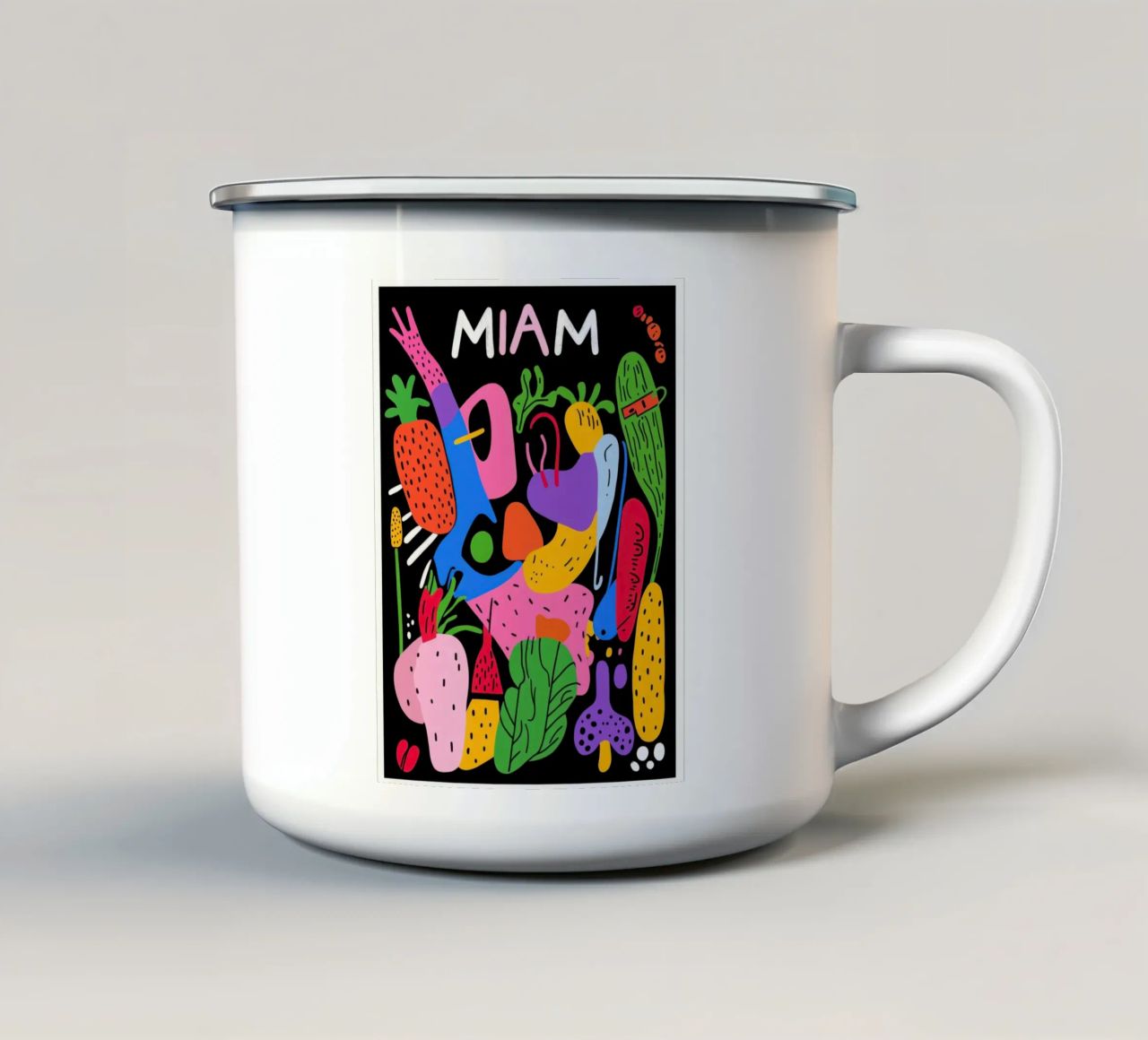 Verdure Miam miam tazza in smalto da Pop and Fruits - Affiches & posters