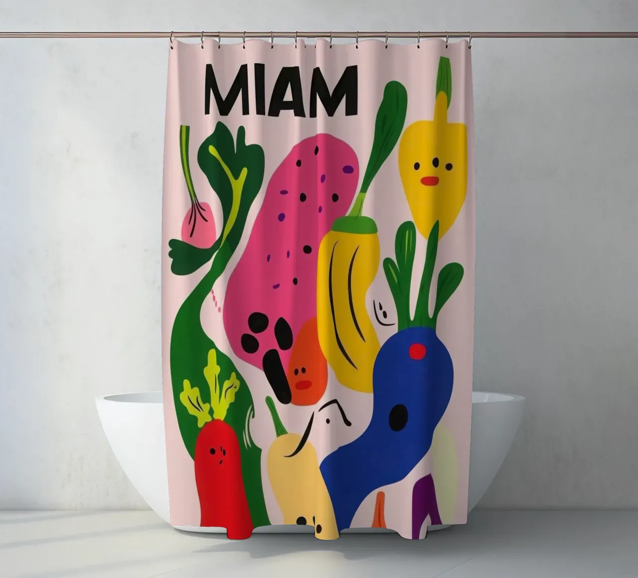 Vegetable and fruit festival shower curtain by Pop and Fruits - Affiches & posters