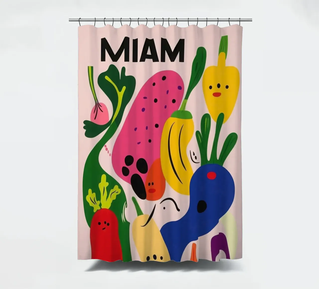 Vegetable and fruit festival shower curtain by Pop and Fruits - Affiches & posters