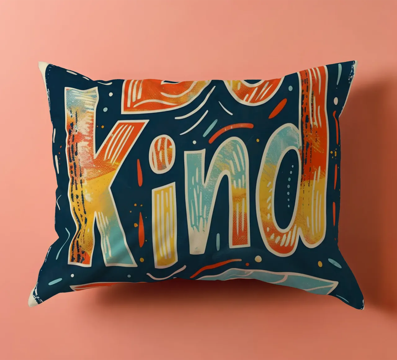 be kind lettering cuscino da ramosashop
