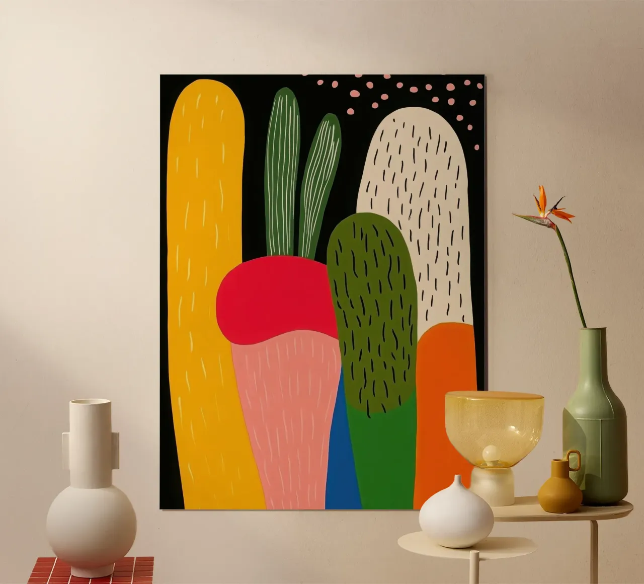 Carota notturna poster con telaio in alluminio da Pop and Fruits - Affiches & posters