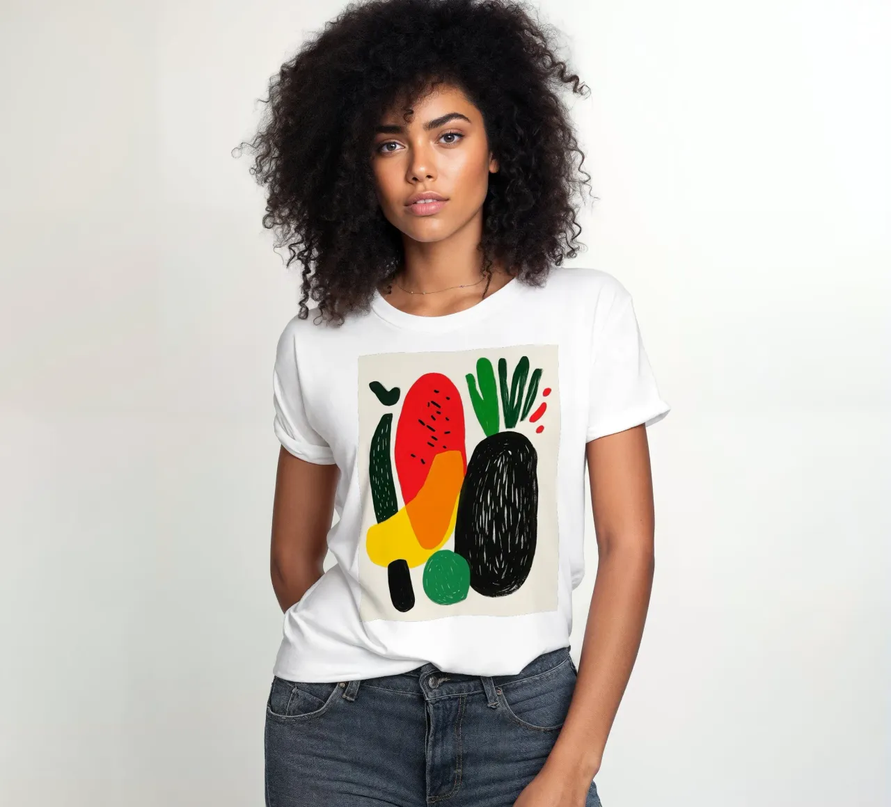 Samenstelling van groenten dames t-shirt getailleerd van Pop and Fruits - Affiches & posters