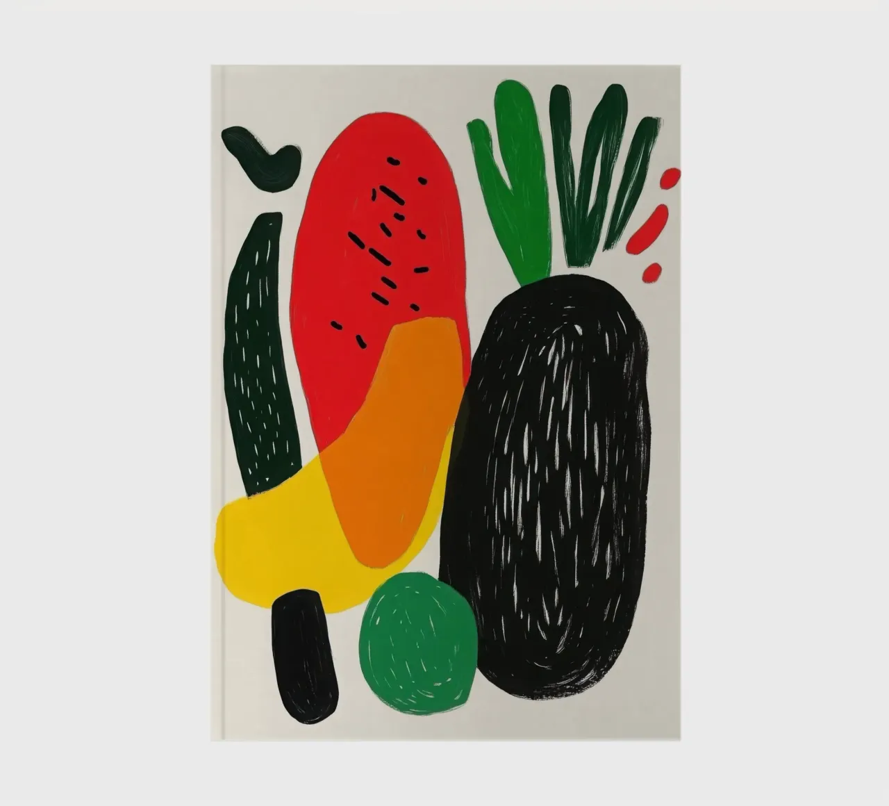 Zusammensetzung von Gemüse Notizbuch von Pop and Fruits - Affiches & posters
