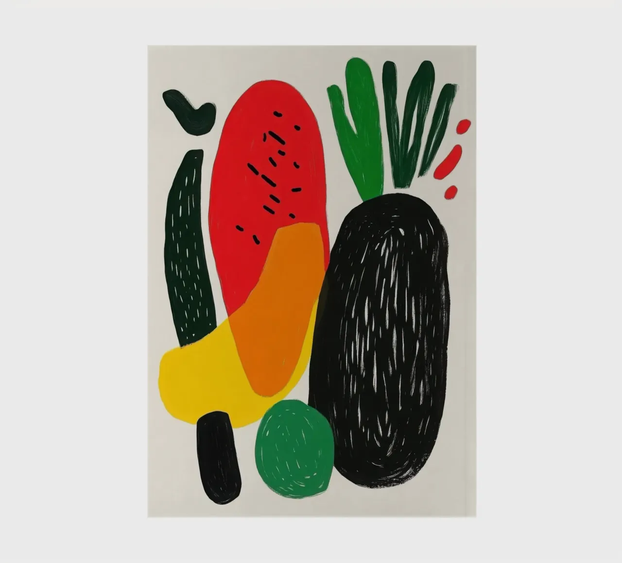 Zusammensetzung von Gemüse Notizbuch von Pop and Fruits - Affiches & posters