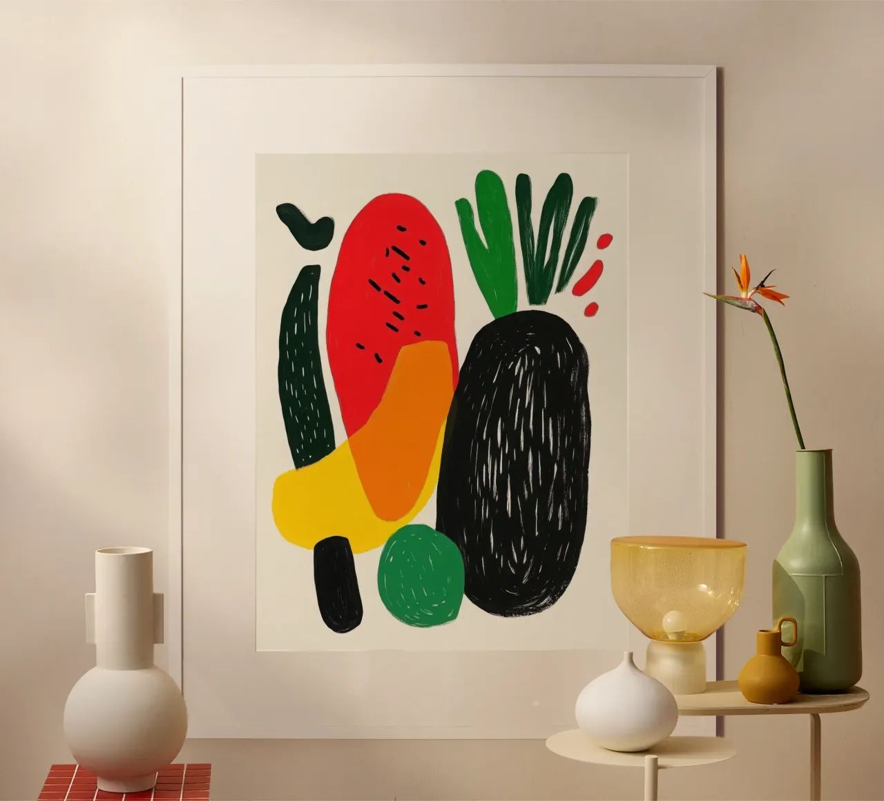 Composizione delle verdure poster con telaio in plastica da Pop and Fruits - Affiches & posters