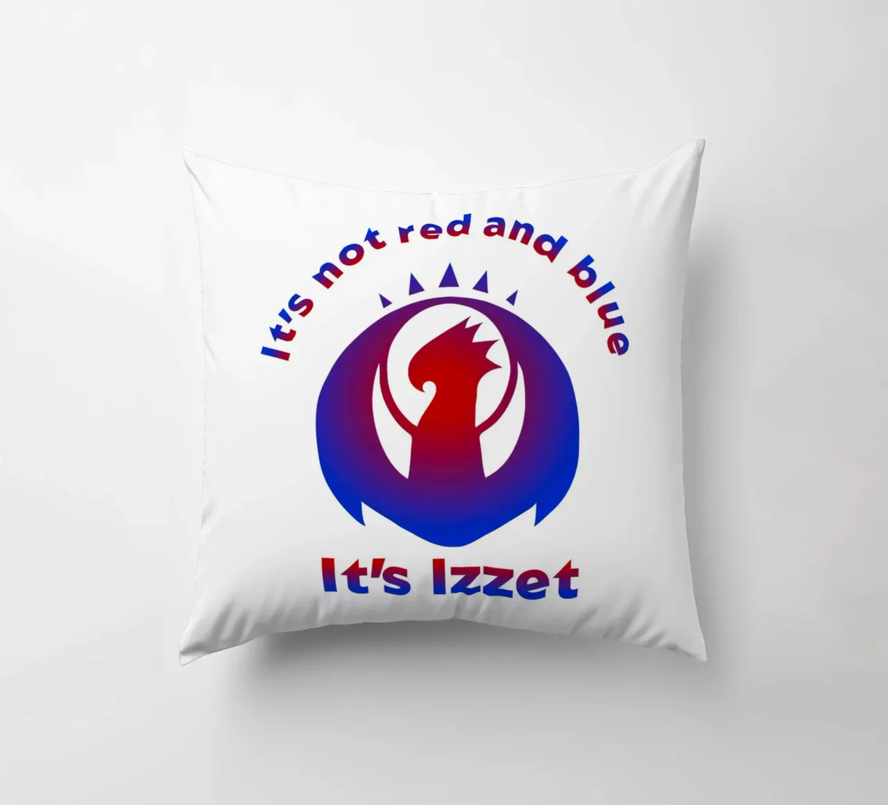 Non è rosso e blu, è Izzet. cuscino da Loobs
