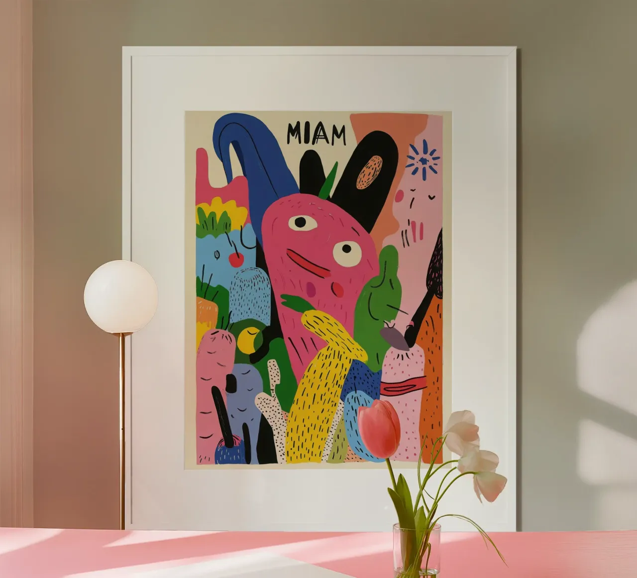 MIAM : Le Festin Fantaisiste poster con telaio in alluminio da Pop and Fruits - Affiches & posters