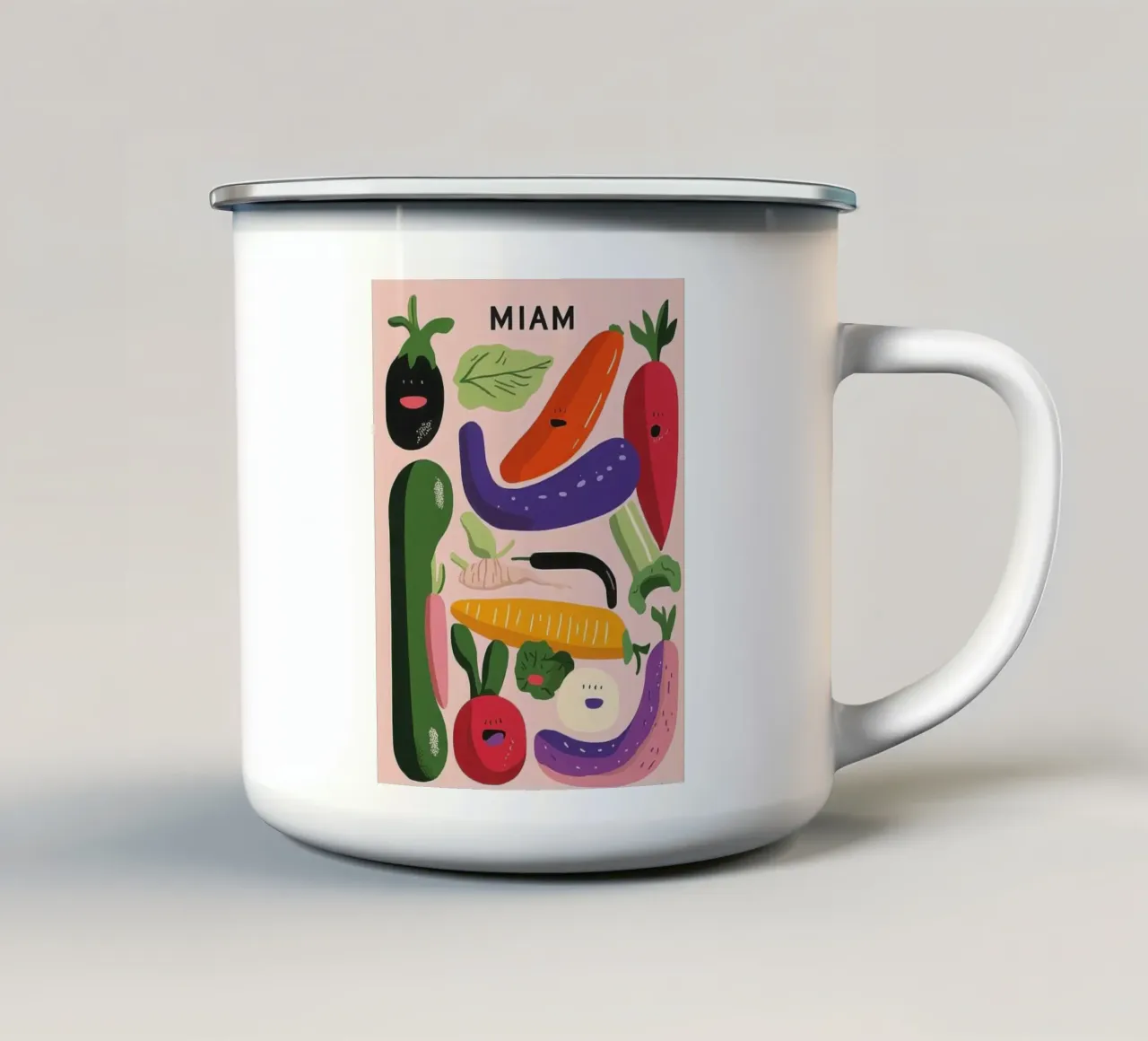 MIAM : Verdure maliziose tazza in smalto da Pop and Fruits - Affiches & posters