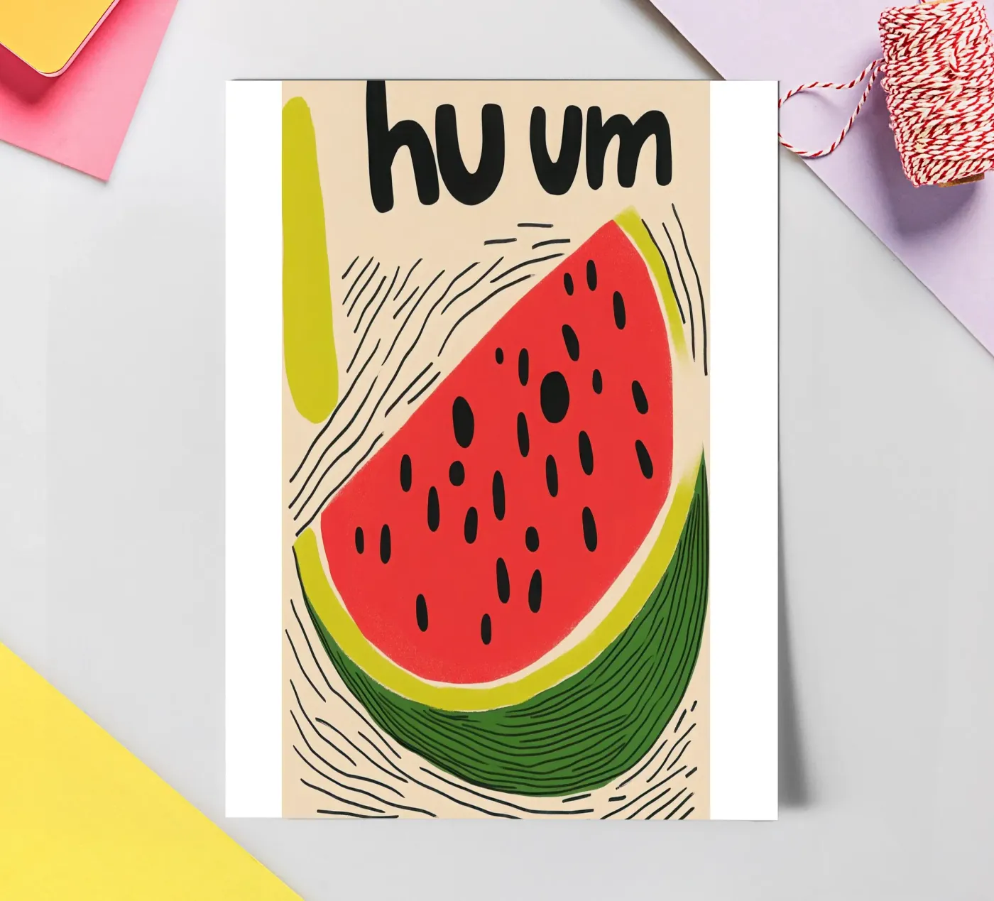 Hum : Summer watermelon sticker sheet by Pop and Fruits - Affiches & posters