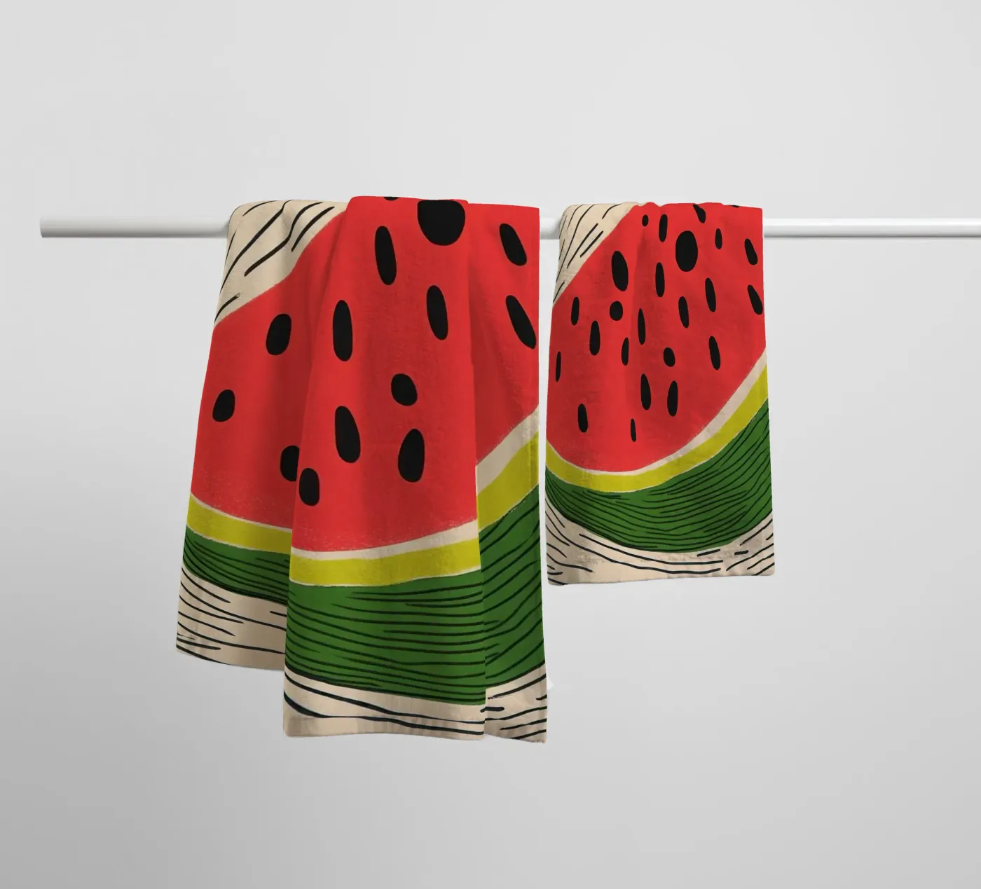 Hum : Pastèque d'Été serviette de bain de Pop and Fruits - Affiches & posters