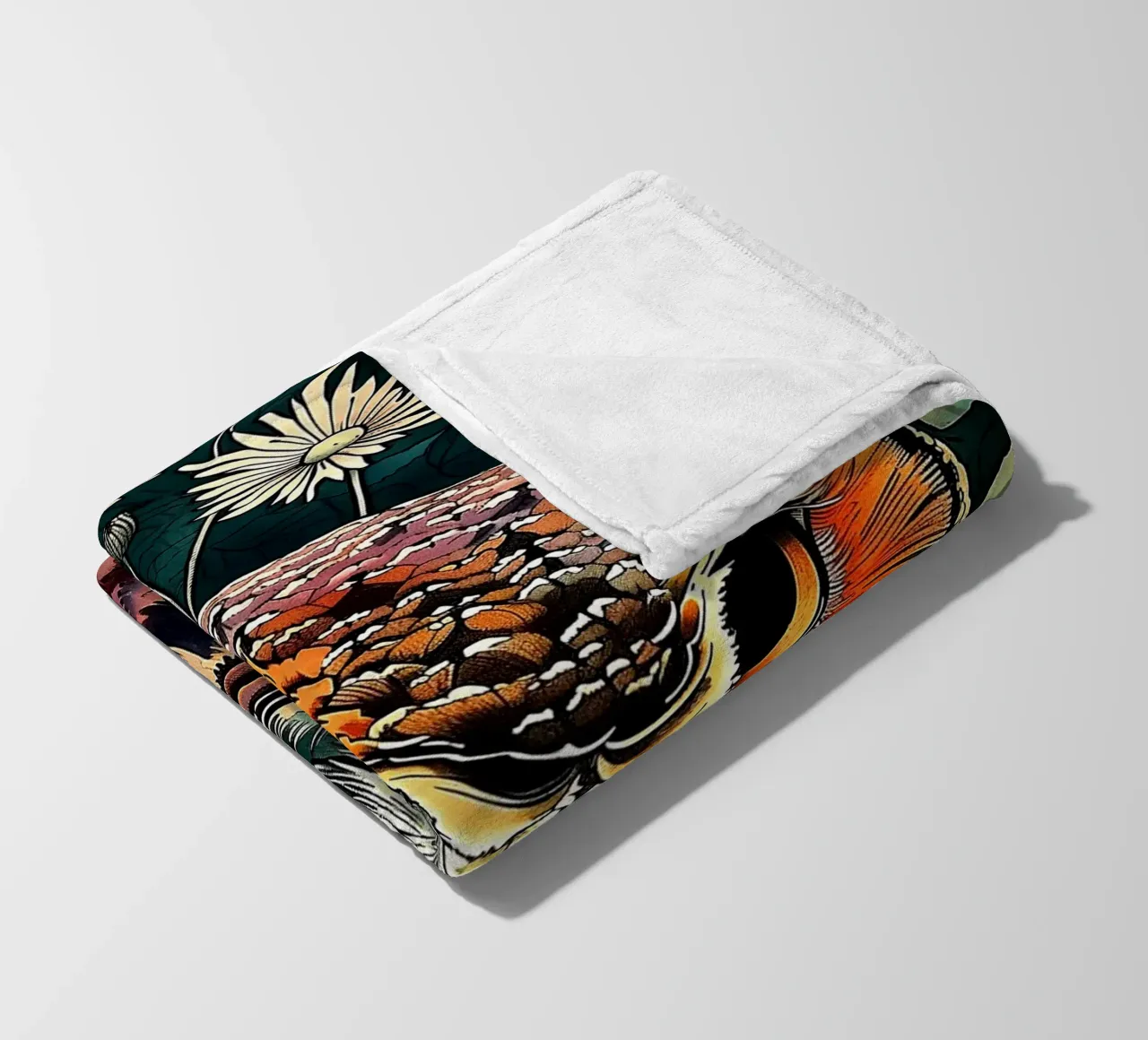 Owl bird animal art fleece blanket by Justyna Jaszke JBJart