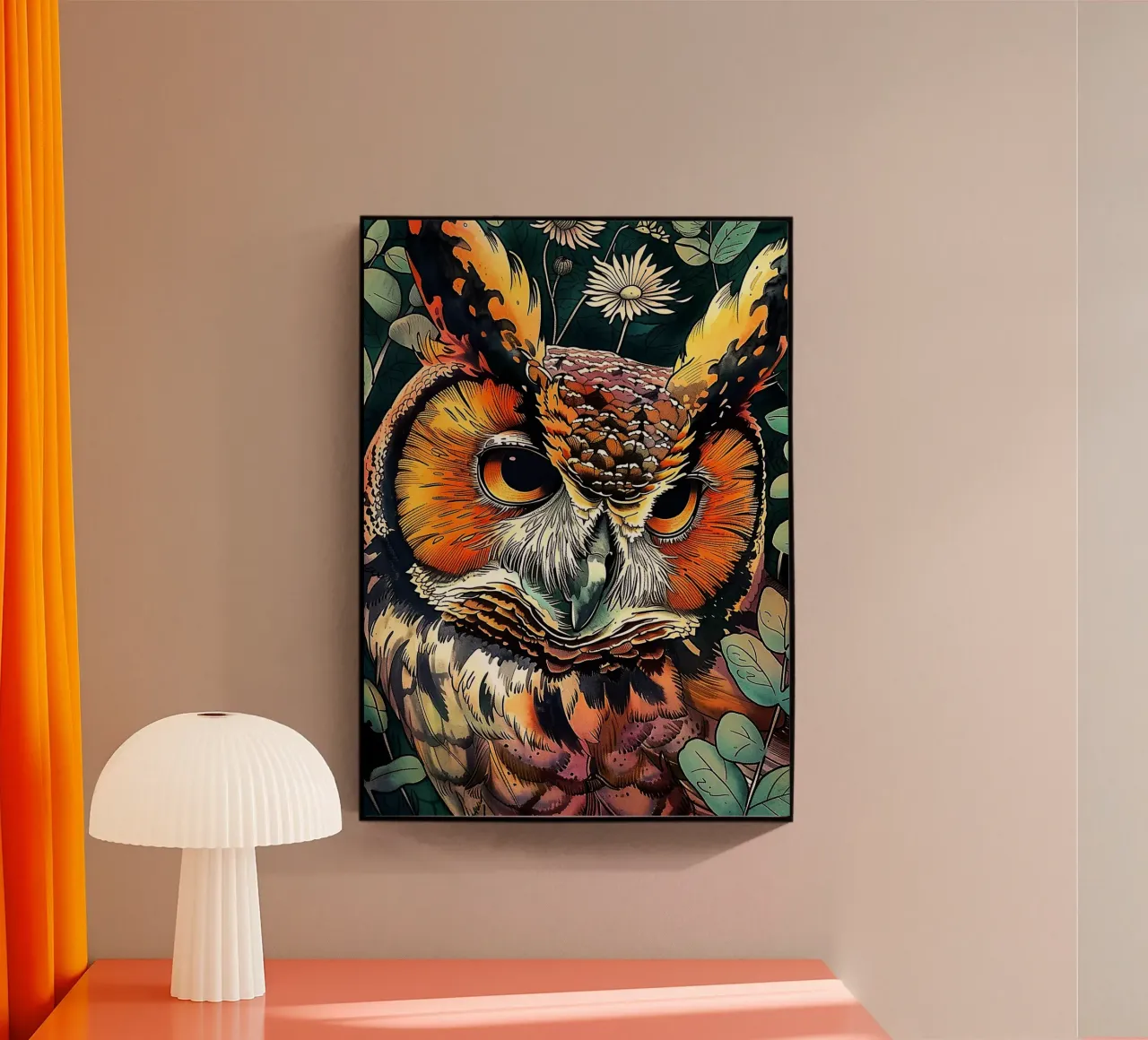 Owl bird animal art acrylic glass by Justyna Jaszke JBJart