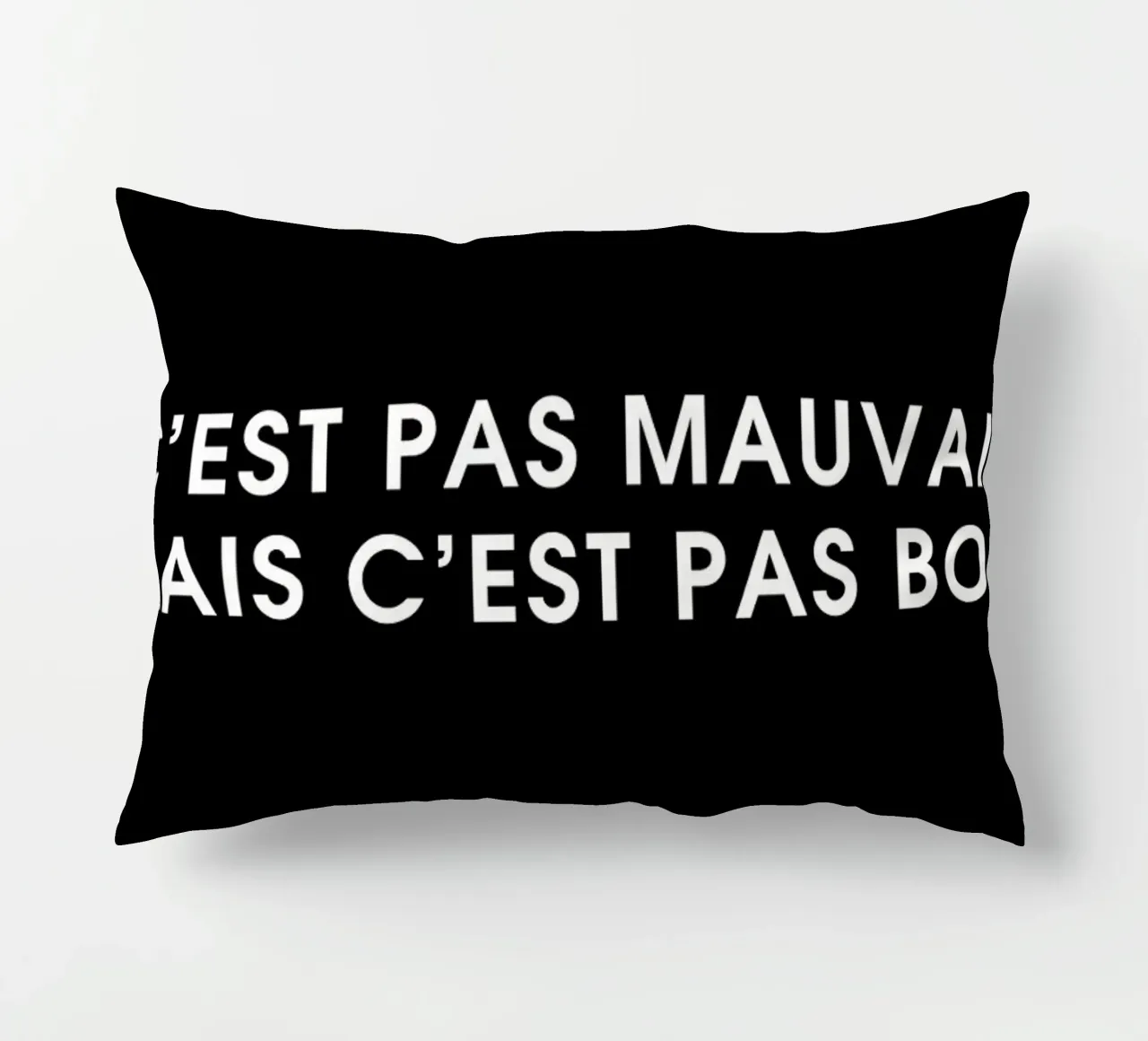 C'est pas mauvais mais c'est pas bon - Black cuscino da Intertitres