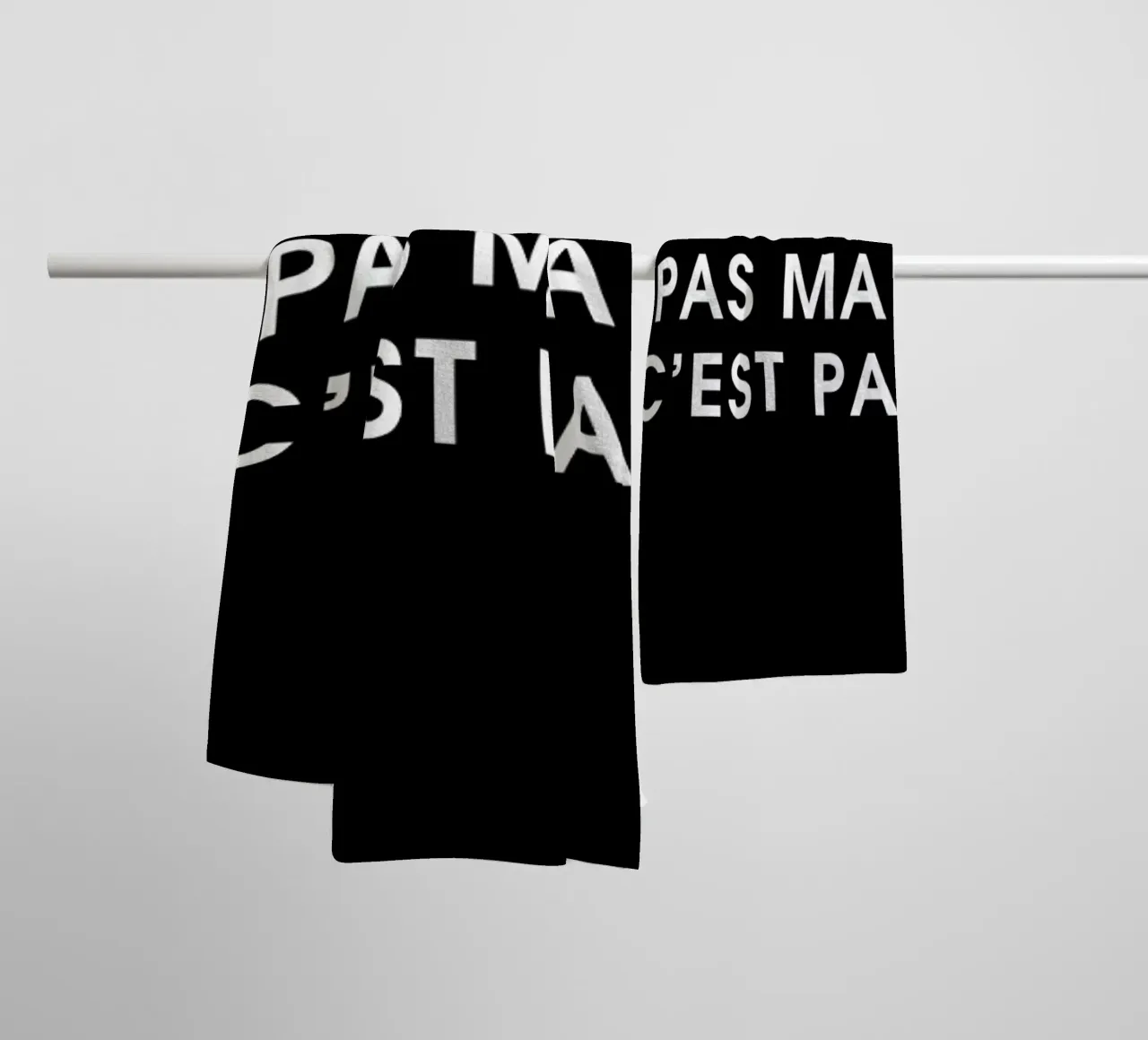 C'est pas mauvais mais c'est pas bon - Black asciugamano da bagno da Intertitres